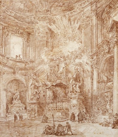 Interior of a Church by Hubert Robert